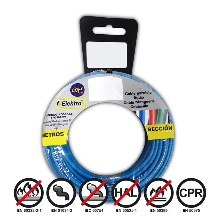 Enrollacables de Instalación eléctrica marca EDM, Azul (Azul) (28505)