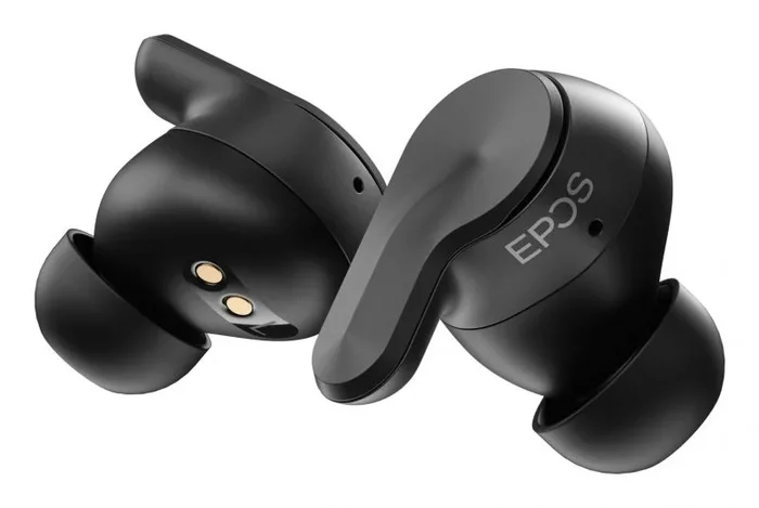 EPOS Adapt E1 Auriculares Inalámbricos Negro – ANC Híbrido, Bluetooth Multi-Point, Certificado Microsoft Teams & iPhone, 50H Batería, Carga Inalámbrica, USB-C, IPX5 Resistente al Agua