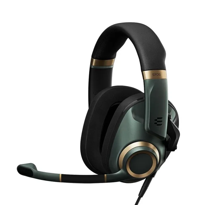 EPOS H6Pro Auriculares Acústicos Cerrados con Micrófono – Cascos Gaming para PC, Mac, PS4/5, Xbox One/Series X, Nintendo Switch – Auriculares Diadema Ligeros, Cómodos (Green)