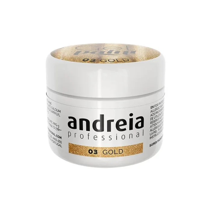 Esmalte de uñas en gel andreia gel paint dorado 4 ml