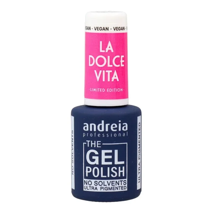 Esmalte de uñas en gel andreia la dolce vita dv5 vibrant pink 10,5 ml
