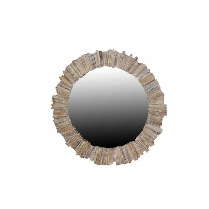 Espejo de pared dkd home decor abeto cristal aluminio blanco troncos (112 x 4 x 112 cm)