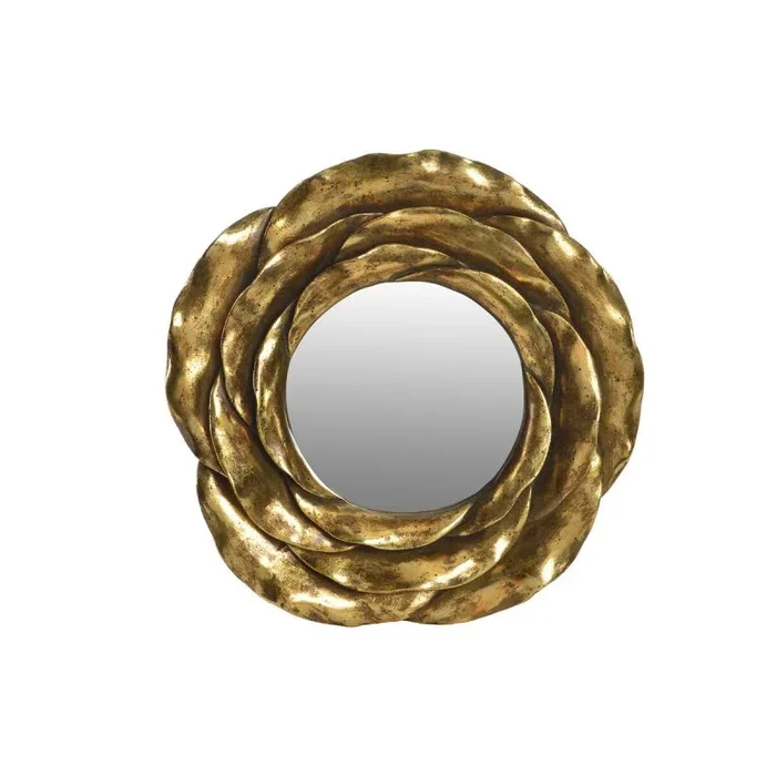 Espejo de pared dkd home decor espejo dorado resina (41 x 5 x 41 cm)