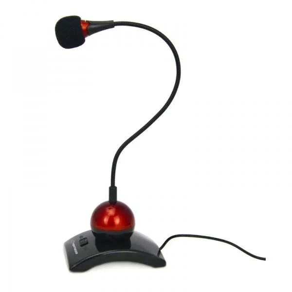 ESPERANZA Altavoces y Micrófonos Marca Modelo EH130 Micrófono Chat de Escritorio Rojo