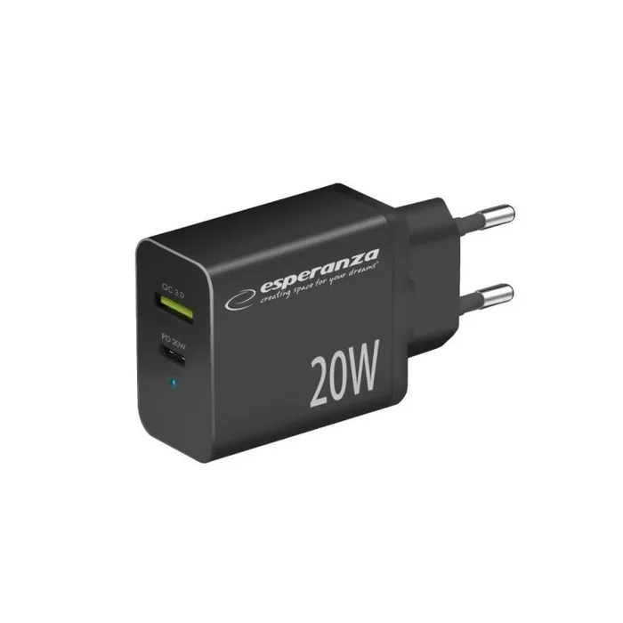 Esperanza ezc105k cargador de red 20w negro