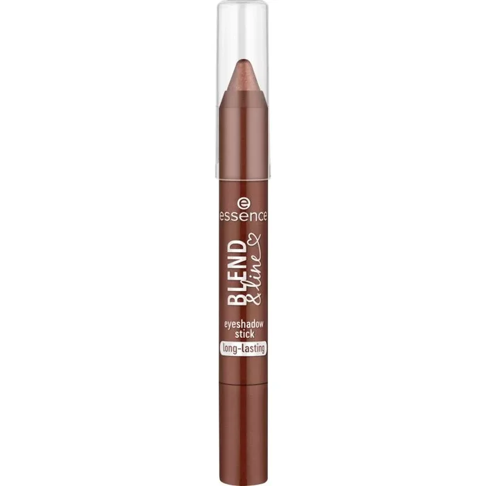 essence blend & line eyeshadow stick, no. 04, brown, long-lasting, highly pigmented, with oils, vegan, no microplastic particles, nanoparticles free, without perfume, 1.8 g