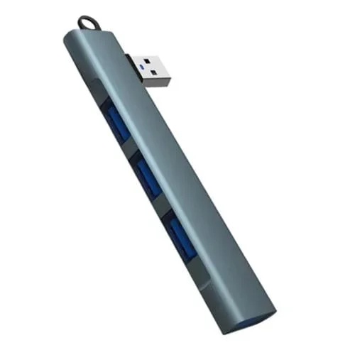 Estación de Acoplamiento Inalámbrica 4 en 1 con Enchufe Lateral y Puerto USB 3.0 para Ordenador (Gris)