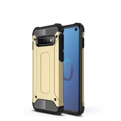Estuche combinado Magic Armor TPU + PC para Galaxy S10 (Dorado)