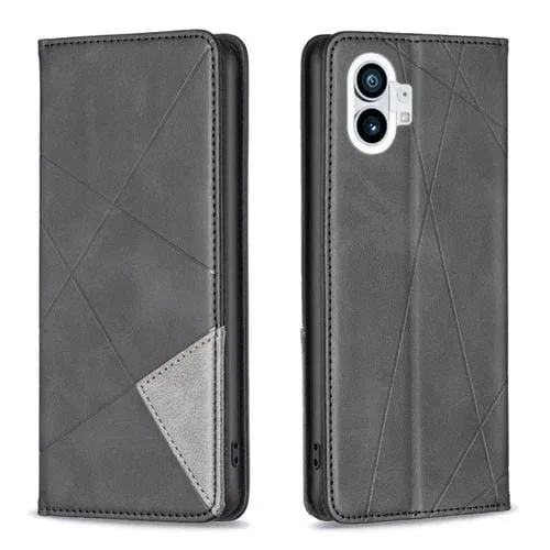 Estuche Cuero Magnético For Nothing Phone 1 Invisible Prismático (Negro)