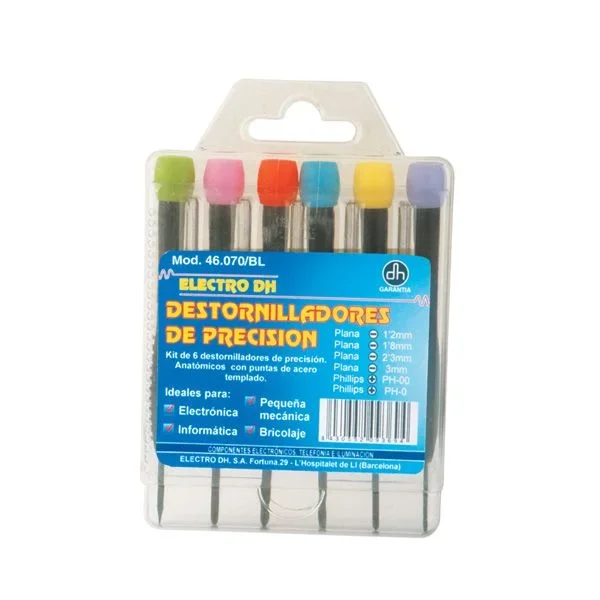 Estuche de 6 destornilladores de precisión Electro Dh 46.070/M 8430552031467