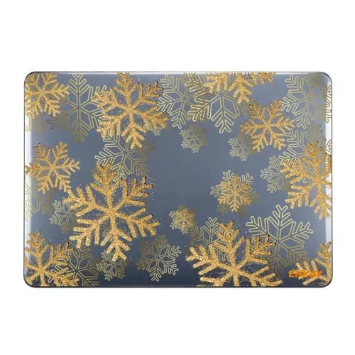Estuche de Cristal Protector Enkay Vintage Pattern Series para MacBook Pro 13.3 Inch A1706 A1708 A1989 A2159 (Dorado)