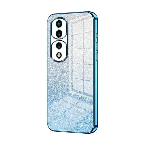 Estuche Galvanizado con Polvo de Brillo Degradado para Honor 70 Pro / 70 Pro+ (Azul)