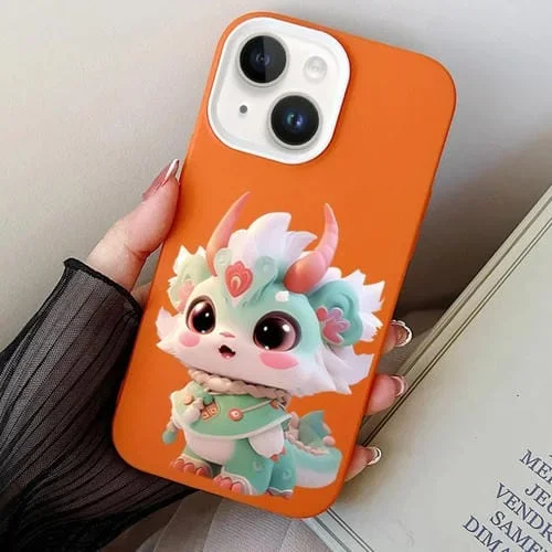 Estuche Híbrido Loong Baby PC para iPhone 13 Mini TPU (Naranja)