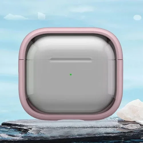 Estuche híbrido para AirPods 3 con soporte de TPU (Rosa)