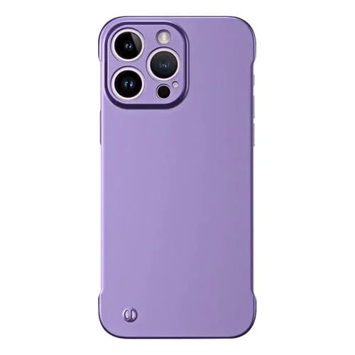 Estuche híbrido para iPhone 12 Pro Max con pintura metálica sin marco (Púrpura Oscuro)
