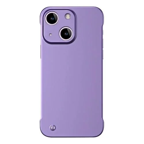 Estuche Híbrido para iPhone 15 Plus con Pintura Metálica sin Marco (Púrpura Oscuro)