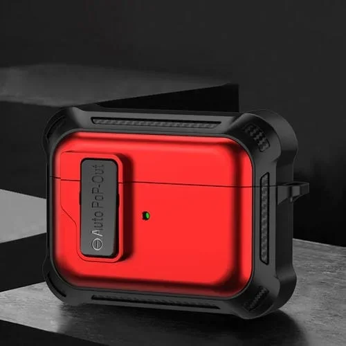 Estuche para Auriculares Airpods Pro Signal Flag Bloqueo de Seguridad (Rojo)