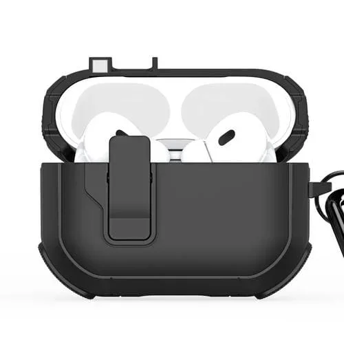 Estuche para Auriculares Dux Ducis Pecp Series con Gancho Dividido para Airpods Pro 2 (Negro)