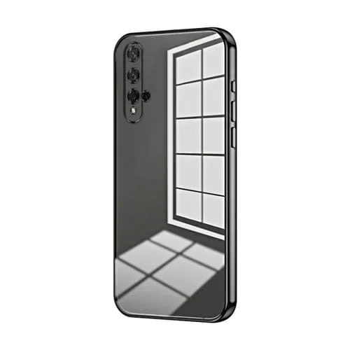 Estuche para Honor 20/20S y Nova 5T con Orificio Fino y Revestimiento Transparente (Negro)