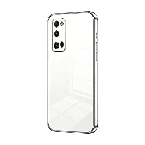 Estuche para Honor 30 Pro y 30 Pro+ con Orificio Fino y Revestimiento Transparente (Plateado)