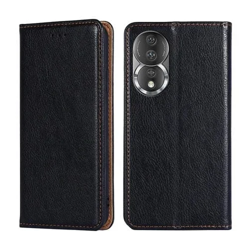 Estuche para Honor 80 de Cuero Magnético con Aceite Brillante (Negro)