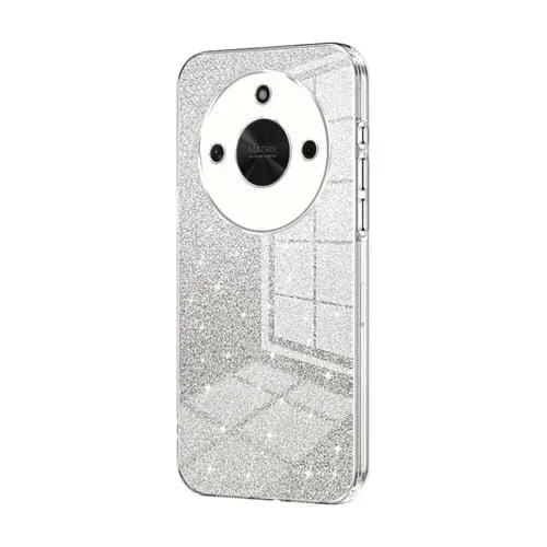 Estuche para Honor X50 Galvanizado con Polvo de Brillo Degradado (Transparente)