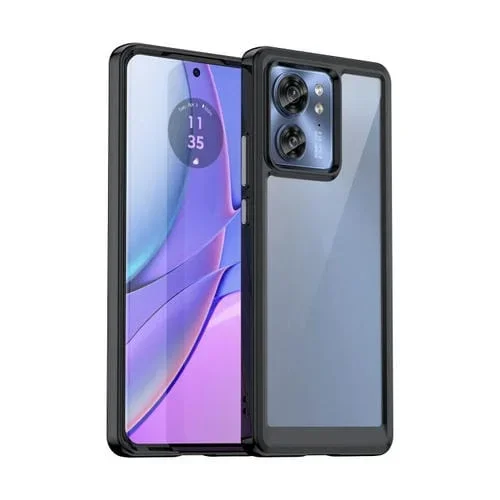 Estuche para Motorola Edge 2023 Global Colorful Series TPU Híbrido Acrílico (Negro)