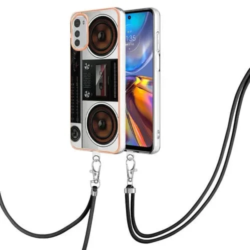 Estuche para Motorola Moto E32 4G / E32S Imd Doble Cara con Galvanoplastia y Cordón (Radio Retro)