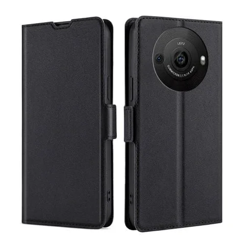 Estuche para Sharp Aquos R8 Pro Sh-51D de Cuero con Tapa Horizontal y Hebilla Lateral (Negro)