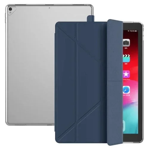 Estuche para Tableta Cuero iPad Pro 12.9 Pulgadas 2015/2017 Tapa TPU Plegable (Azul Zafiro)