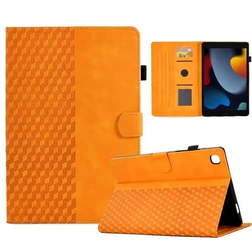 Estuche para Tableta Inteligente Apple iPad 10.2 (2019/2020) y Air 10.5 (2019) Cuero Relieve Rombos (Caqui)