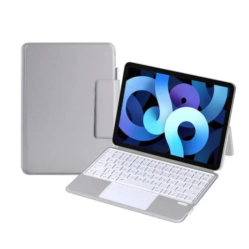 Estuche para Teclado Bluetooth X3125-6D Delgado Integrado Retroiluminación para iPad Air 2022 / Air 2020 10.9 / Pro 11 2018-2022 (Gris)