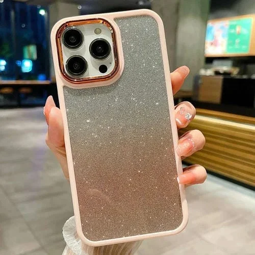 Estuche para teléfono Acrílico con Galvanoplastia para iPhone 14 (Rosa)