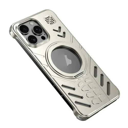 Estuche para Teléfono Aleación Magsafe Serie Knight Refrigeración iPhone 16 Pro Max (Titanio)