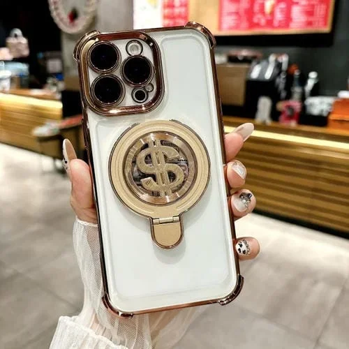 Estuche para Teléfono Apple iPhone 13 Pro Max con Soporte Magsafe y Película para Lente (Dorado del Desierto)