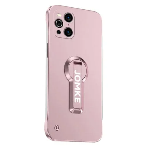 Estuche para Teléfono con Soporte Giratorio de 360 Grados y Barniz para Hornear para Oppo Find X3 (Rosa)