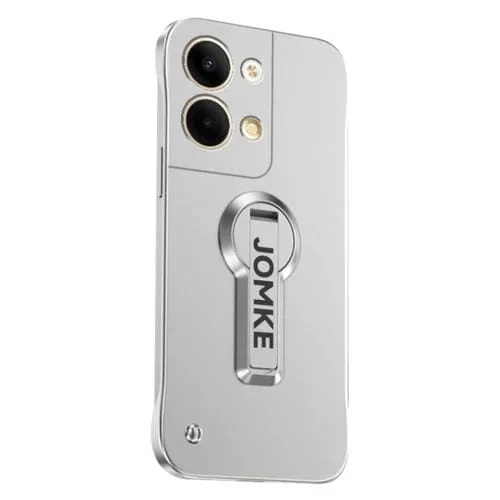 Estuche para Teléfono con Soporte Giratorio de 360 Grados y Barniz para Hornear para Oppo Reno9 (Plateado)
