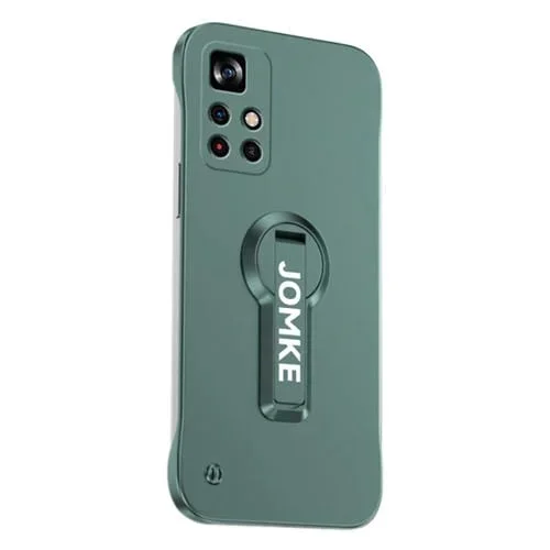 Estuche para Teléfono con Soporte Giratorio de 360 Grados y Barniz para Hornear Redmi Note 11 5G para PC sin Marco (Verde)