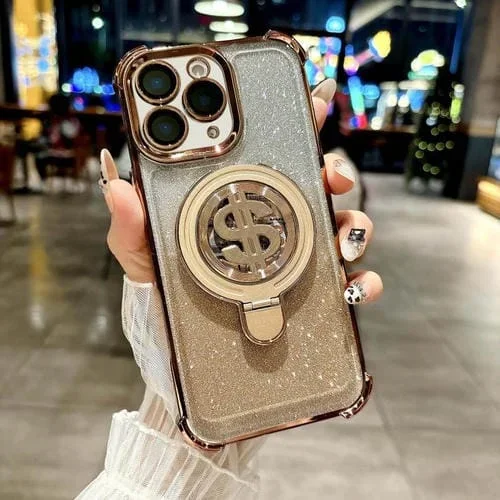 Estuche para Teléfono con Soporte Magsafe y Película para Lente iPhone 11 Pro Max (Dorado del Desierto)