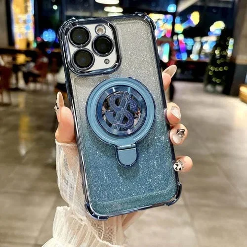 Estuche para Teléfono con Soporte Magsafe y Película para Lente iPhone 12 Pro (Azul)