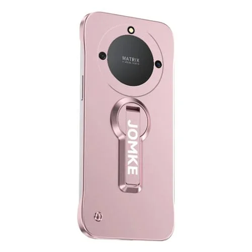 Estuche para Teléfono Honor X40 con Soporte Giratorio 360° y Barniz para Hornear (Rosa)
