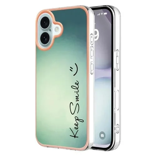 Estuche para Teléfono Imd Doble Cara Galvanoplastia Mármol iPhone 16 Plus (Sonrisa)
