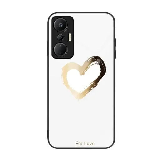 Estuche para Teléfono Infinix Hot 20S Vidrio Pintado Colorido (Golden Love)
