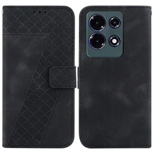 Estuche para Teléfono Infinix Note 30 Cuero En Relieve En Forma de 7 (Negro)