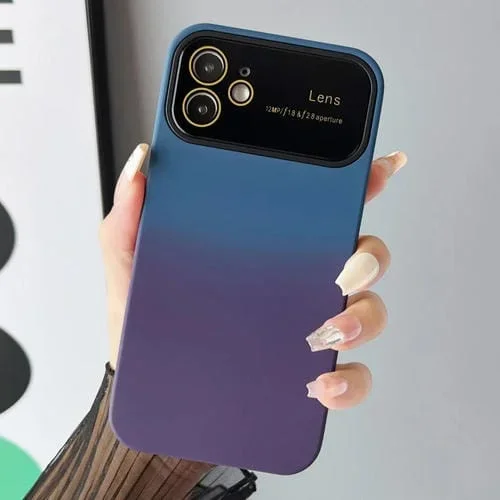 Estuche para Teléfono iPhone 11 Gradient PC + TPU a Prueba de Golpes (Azul Oscuro Púrpura)