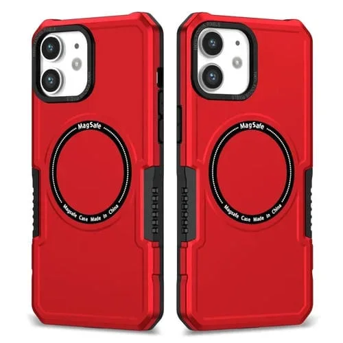 Estuche para Teléfono iPhone 11 Magsafe con Armadura a Prueba de Golpes (Rojo)