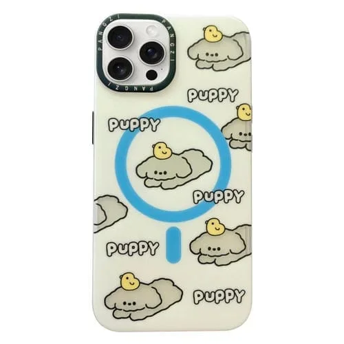 Estuche para Teléfono iPhone 12 Pro Imd Magsafe Esmerilado Doble Capa (Perros Cachorro)