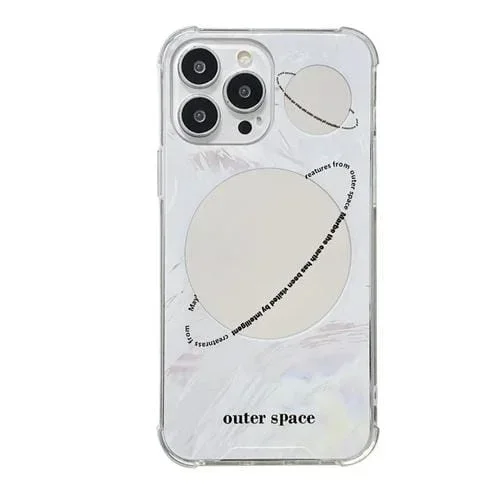 Estuche para Teléfono iPhone 12 Pro Max con Espejo Pintado (Espacio Exterior)