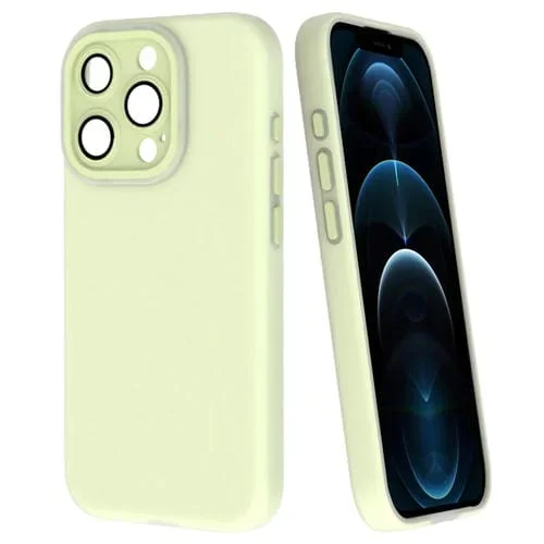 Estuche para teléfono iPhone 12 Pro Max Dopamina Orificio Fino PC (Verde)