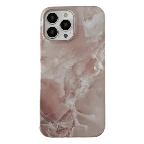 Estuche para teléfono iPhone 13 Pro 2 en 1 con patrón de mármol desmontable (Rosa)